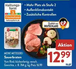 Aldi Süd MEINE METZGEREI Sauerbraten Angebot