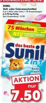 Kaufland Sunil Voll-oder Colorwaschmittel Angebot