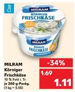 Kaufland Milram Körniger Frischkäse Angebot