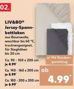 Kaufland LIV&BO Jersey-Spannbettlaken Angebot