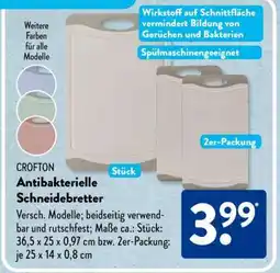 Aldi Süd CROFTON Antibakterielle Schneidebretter Angebot