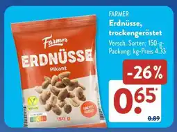 Aldi Süd Farmer Erdnüsse, trockengeröstet Angebot