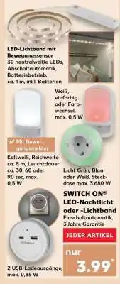 Kaufland SWITCH ON LED-Nachtlicht oder -Lichtband Angebot