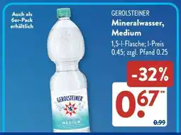 Aldi Süd Gerolsteiner Mineralwasser medium Angebot