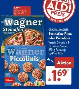 Aldi Süd ORIGINAL WAGNER Steinofen-Pizza oder Piccolinis Angebot