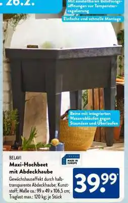 Aldi Süd BELAVI Maxi-Hochbeet mit Abdeckhaube Angebot