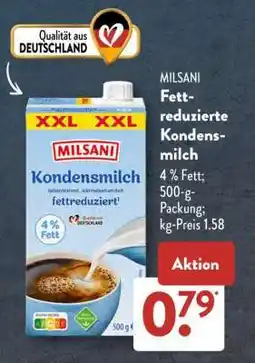 Aldi Süd MILSANI Fettreduzierte Kondensmilch Angebot