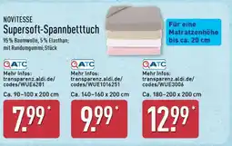 Aldi Nord NOVITESSE Supersoft-Spannbetttuch Angebot