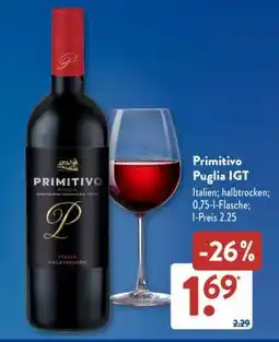 Aldi Süd Primitivo Puglia IGT Angebot