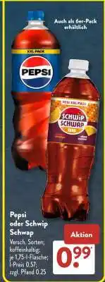 Aldi Süd PEPSI oder SCHWIP SCHWAP Angebot