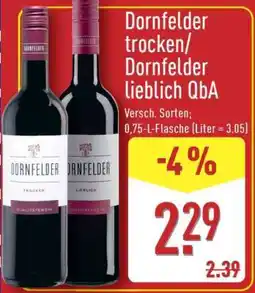 Aldi Nord Dornfelder trocken/Dornfelder lieblich QbA Angebot