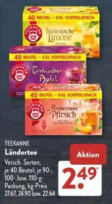 Aldi Süd TEEKANNE Ländertee Angebot