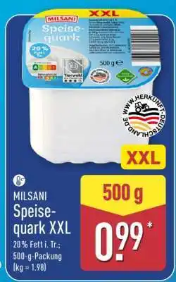 Aldi Nord MILSANI Speise-quark XXL Angebot