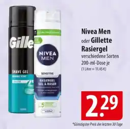 Famila Nord Ost Nivea Men oder Gillette Rasiergel Angebot