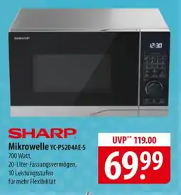 Famila Nord Ost SHARP Mikrowelle YC-PS204AE-S Angebot