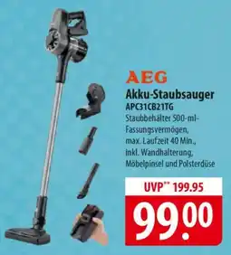 Famila Nord Ost AEG Akku-Staubsauger APC31CB21TG Angebot