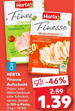 Kaufland Herta finesse aufschnitt putenbrust Angebot