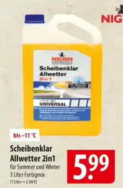 Famila Nord Ost NIGRIN Scheibenklar Allwetter 2in1 Angebot