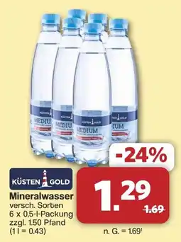 Famila Nord West KÜSTEN GOLD Mineralwasser Angebot