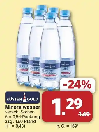 Famila Nord West KÜSTEN GOLD Mineralwasser Angebot