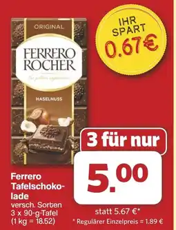 Famila Nord West Ferrero Tafelschokolade Angebot