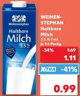 Kaufland WEIHENSTEPHAN Haltbare Milch Angebot