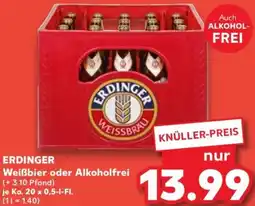 Kaufland ERDINGER Weißbier oder Alkoholfrei Angebot