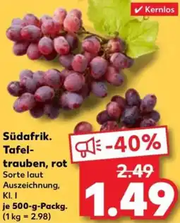 Kaufland Südafrik. Tafeltrauben, rot Angebot