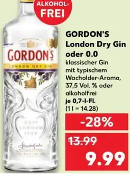 Kaufland GORDON'S London Dry Gin oder 0.0 Angebot