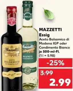 Kaufland MAZZETTI Essig Angebot