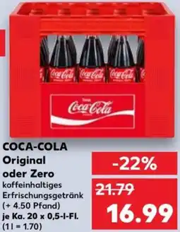 Kaufland COCA-COLA Original oder Zero Angebot