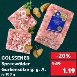 Kaufland GOLSSENER Spreewälder Gurkensülze g. g. A. Angebot