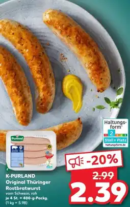 Kaufland K-PURLAND Original Thüringer Rostbratwurst Angebot