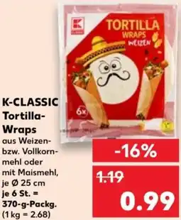 Kaufland K-CLASSIC Tortilla Wraps Angebot