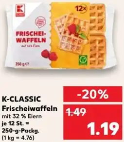 Kaufland K-CLASSIC Frischeiwaffeln Angebot