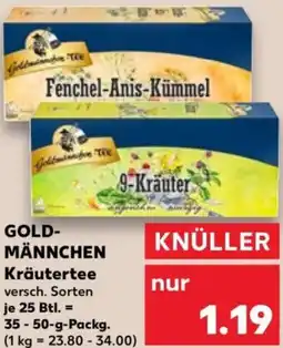 Kaufland GOLD- MÄNNCHEN Kräutertee Angebot