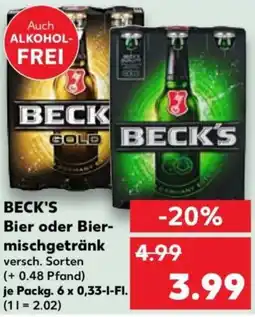 Kaufland BECK'S Bier oder Biermischgetränk Angebot