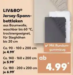 Kaufland LIV&BO Jersey-Spannbettlaken Angebot