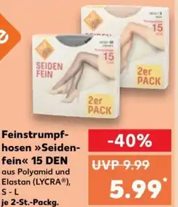 Kaufland Feinstrumpfhosen Seidenfein 15 DEN Angebot