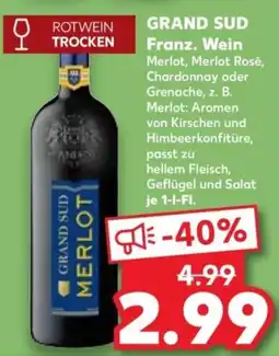 Kaufland GRAND SUD Franz. Wein Angebot