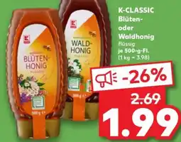 Kaufland K-CLASSIC Blüten- oder Waldhonig Angebot