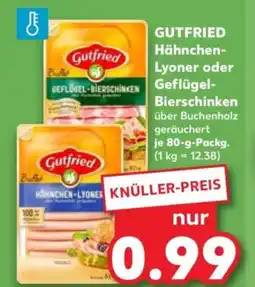 Kaufland GUTFRIED Hähnchen- Lyoner Geflügel- Bierschinken Angebot