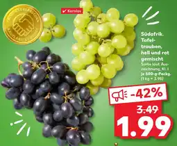 Kaufland Südafrik. Tafeltrauben, hell und rot gemischt Angebot