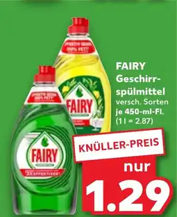 Kaufland FAIRY Geschirr spülmittel Angebot