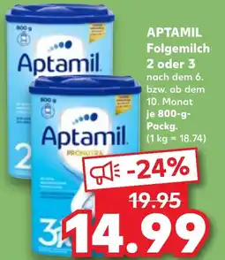 Kaufland APTAMIL Folgemilch 2 oder 3 Angebot