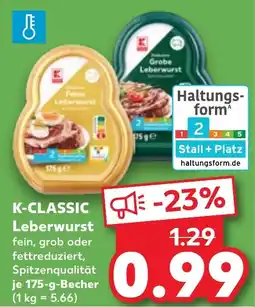 Kaufland K-CLASSIC Leberwurst Angebot