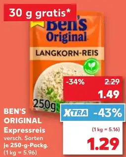 Kaufland BEN'S ORIGINAL Expressreis Angebot