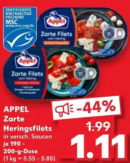 Kaufland APPEL Zarte Heringsfilets Angebot
