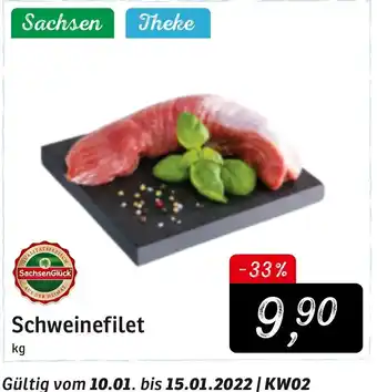 KONSUM Schweinefilet 1kg Angebot