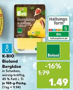 Kaufland K-BIO Bioland Bergkäse Angebot